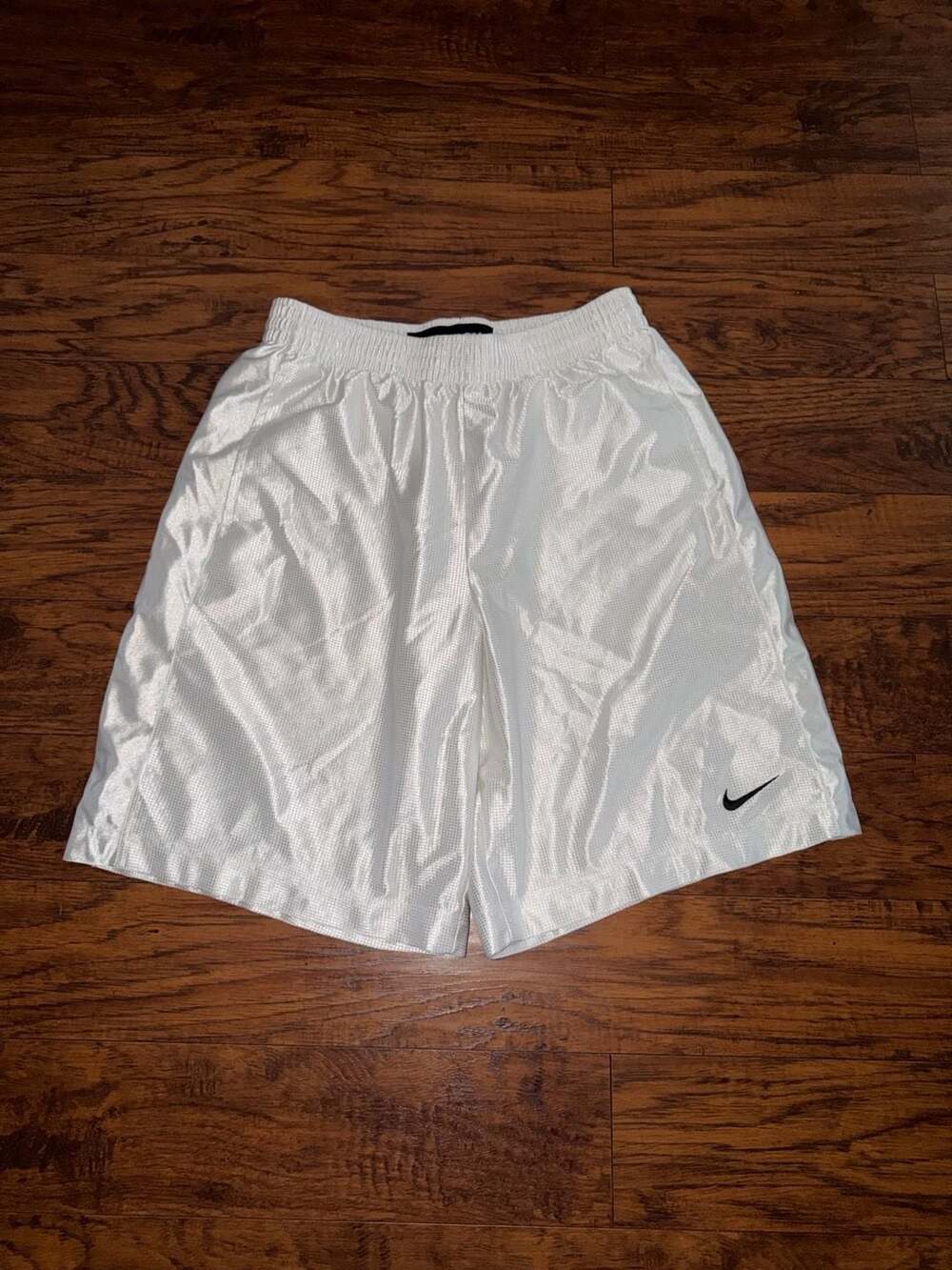 Nike White Shimmer Basketball Shorts